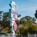 iconic sign in front of Madonna Inn