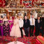 bridal party photo at the madonna inn